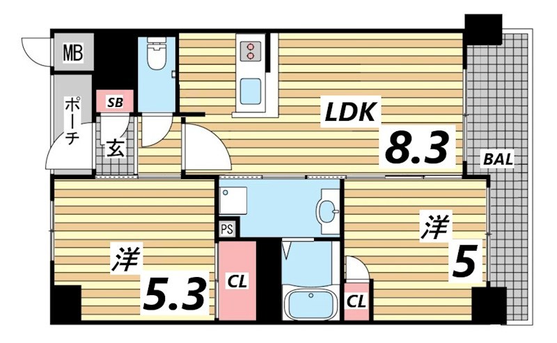 5階の間取り図