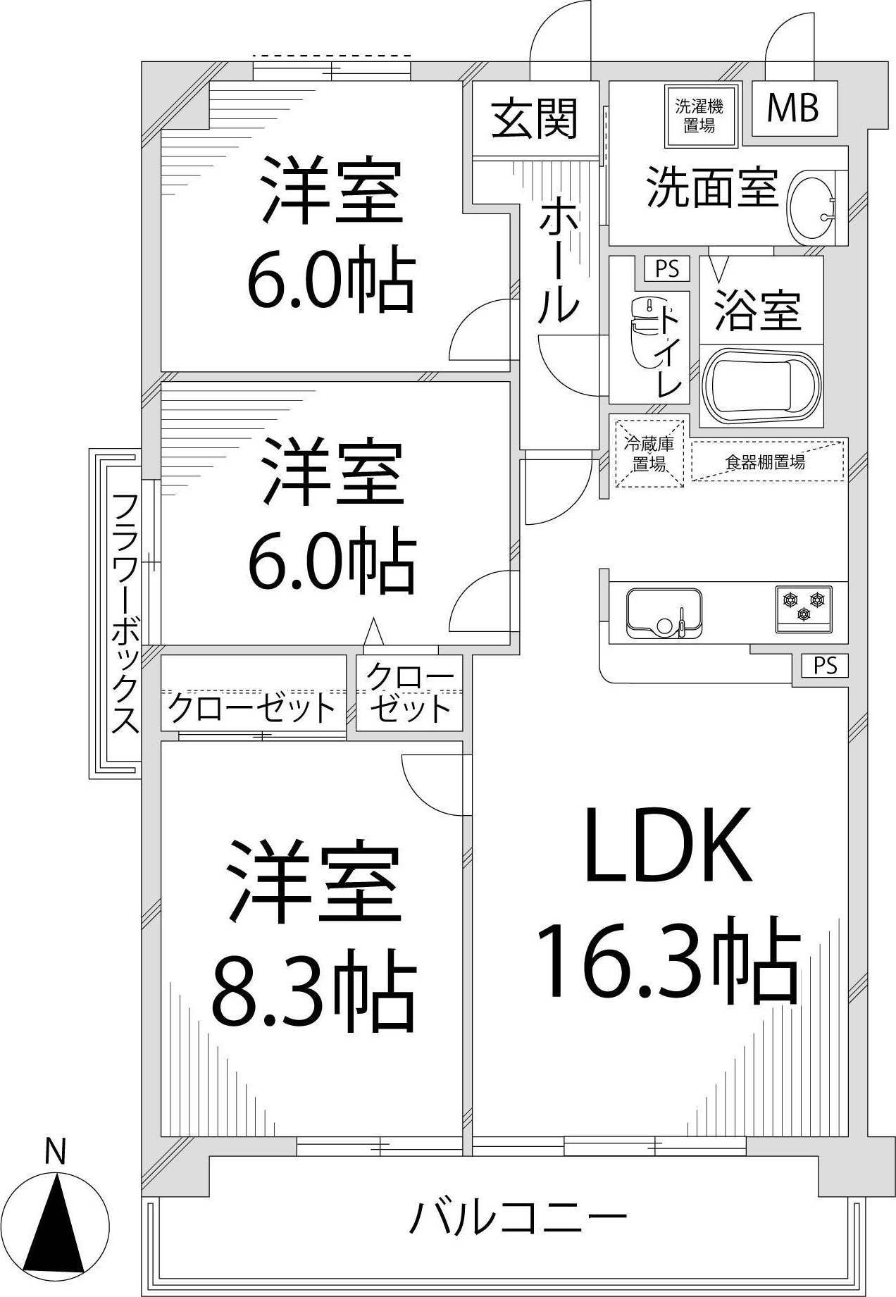 2階の間取り図
