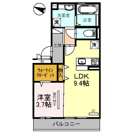 2階の間取り図