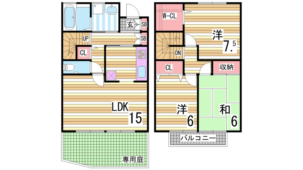 1階の間取り図