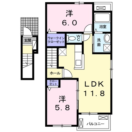 2階の間取り図