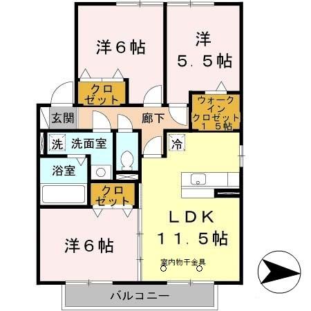 2階の間取り図