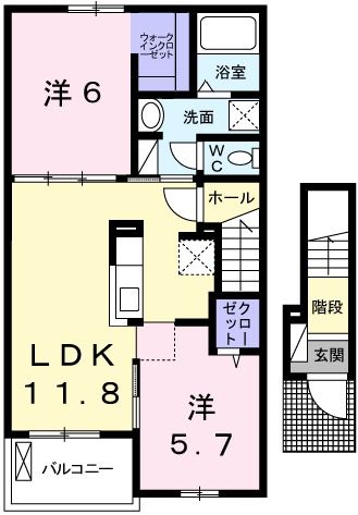 2階の間取り図