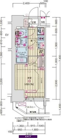 4階の間取り図