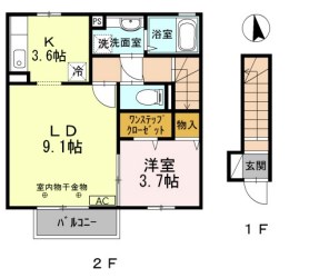 2階の間取り図