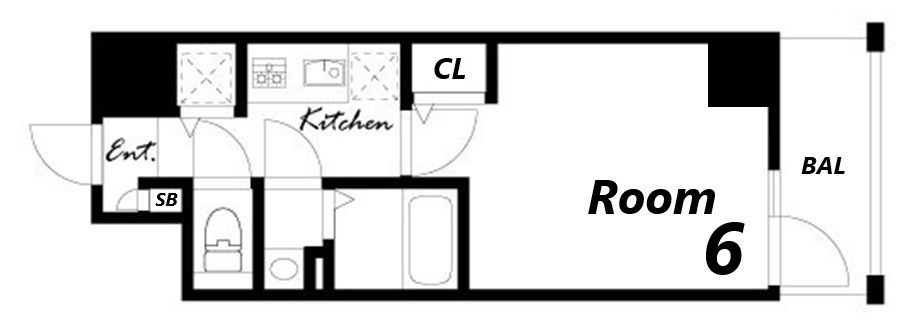 6階の間取り図