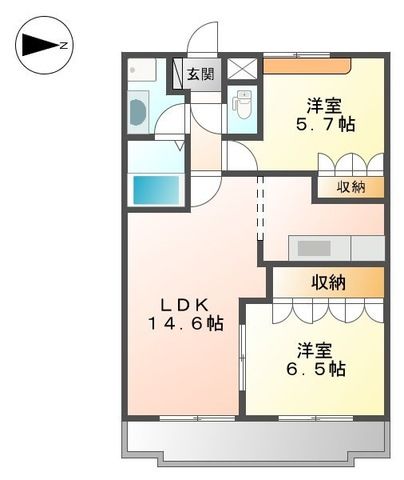 2階の間取り図