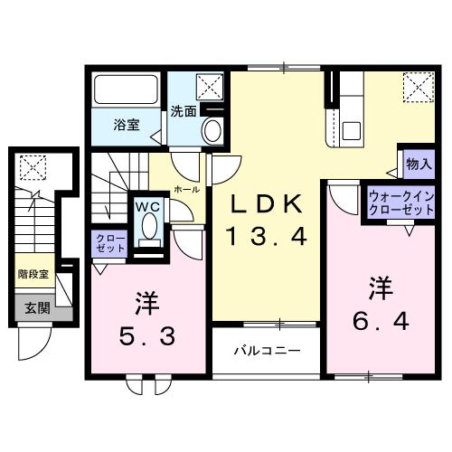 2階の間取り図