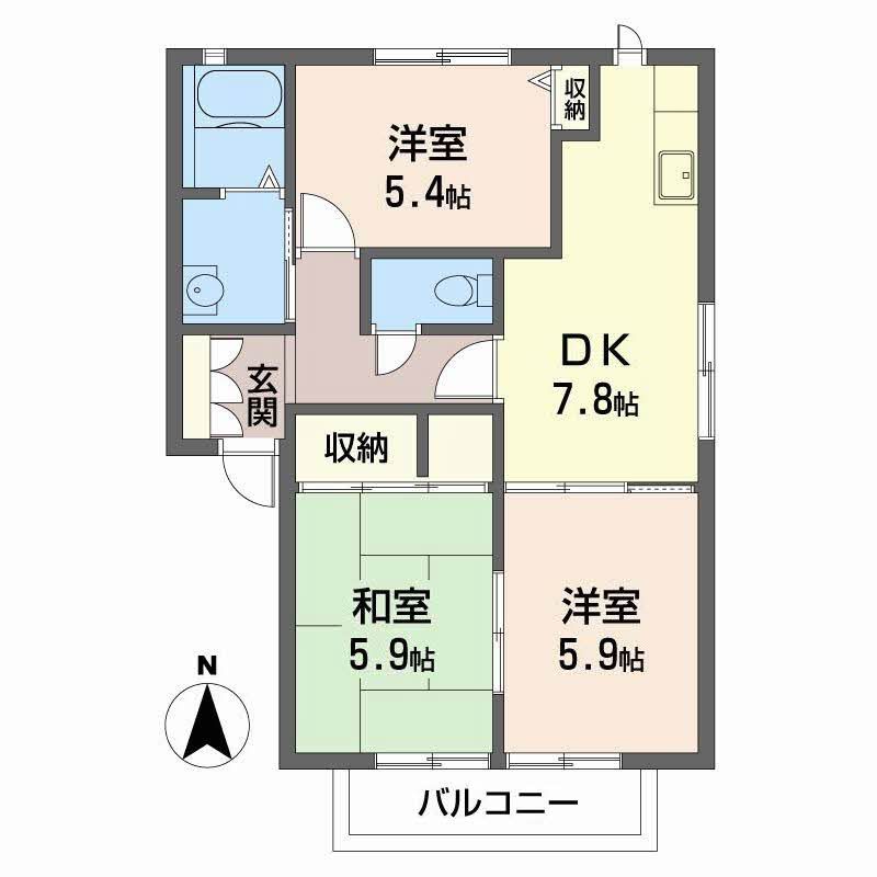 2階の間取り図