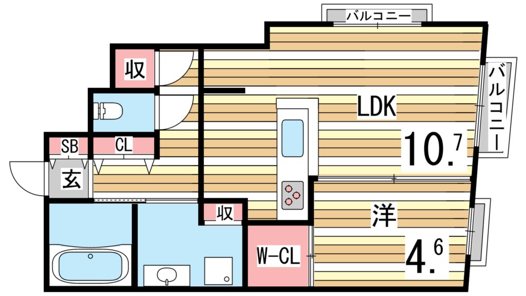 2階の間取り図