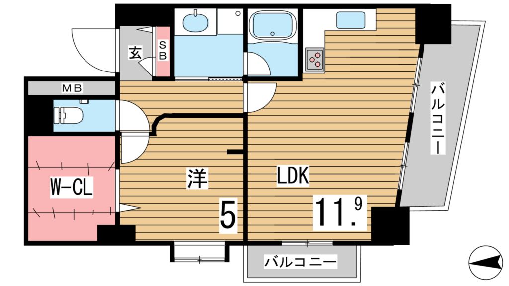 5階の間取り図