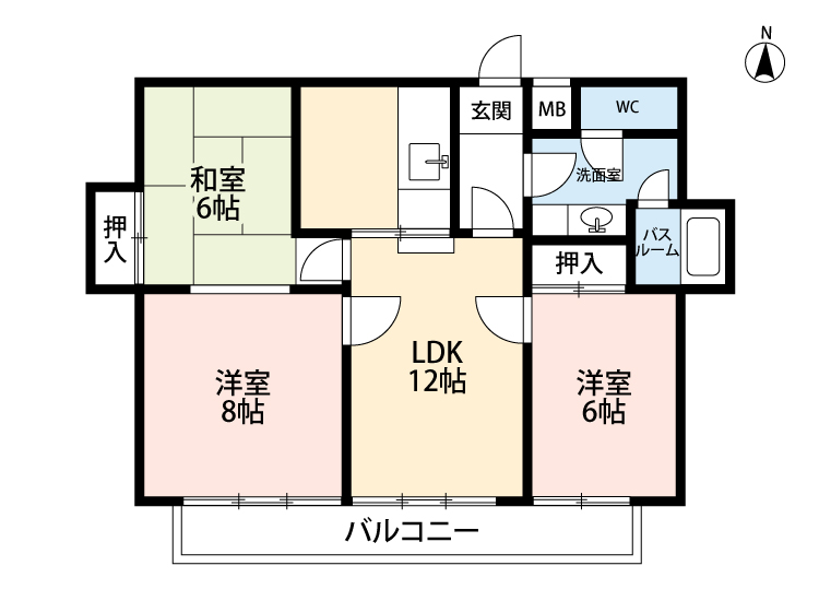 2階の間取り図