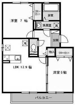 2階の間取り図