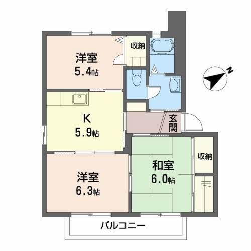 2階の間取り図