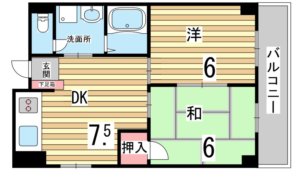 6階の間取り図