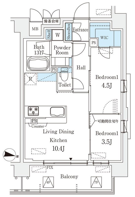 5階の間取り図