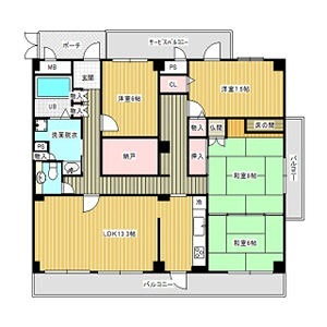 2階の間取り図