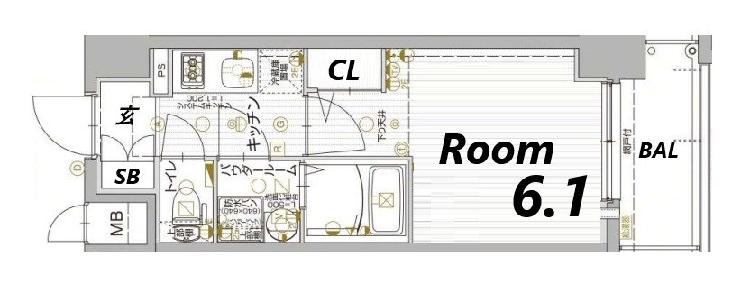 6階の間取り図