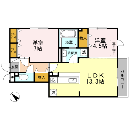 2階の間取り図
