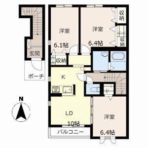 2階の間取り図
