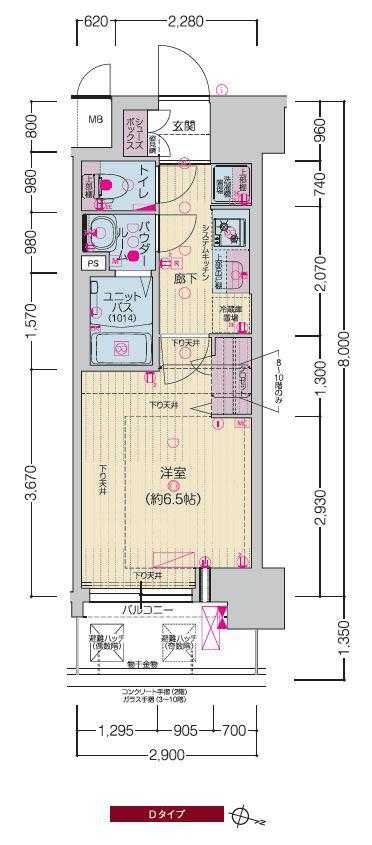 8階の間取り図
