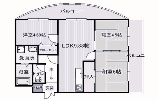 4階の間取り図
