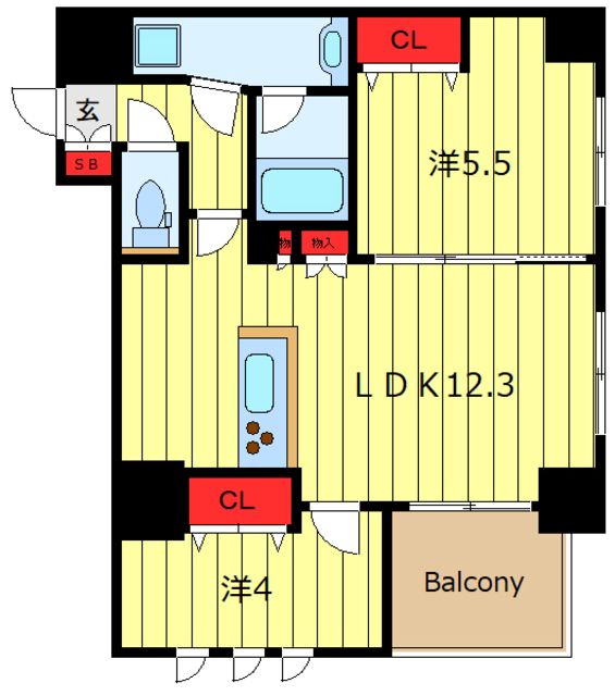 4階の間取り図
