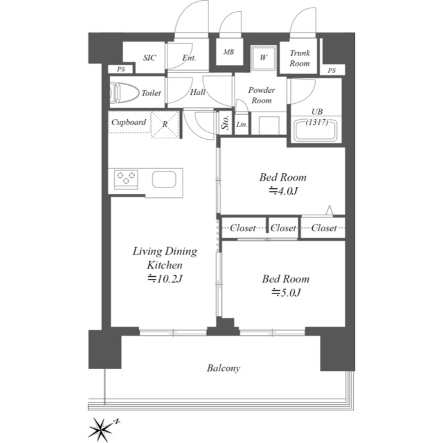 5階の間取り図