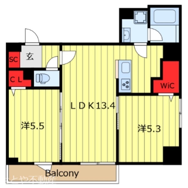 4階の間取り図