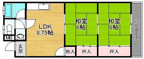 2階の間取り図