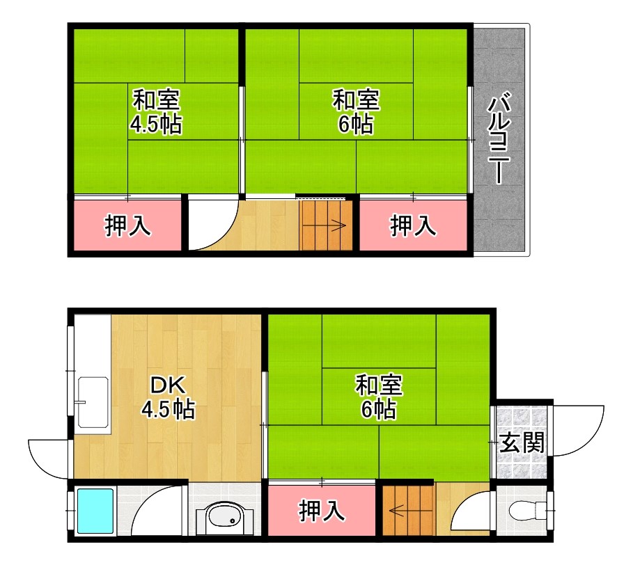 -階の間取り図