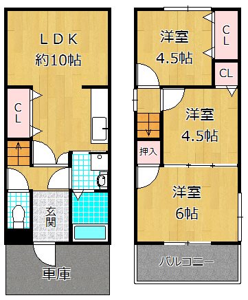 -階の間取り図