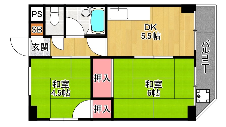 4階の間取り図