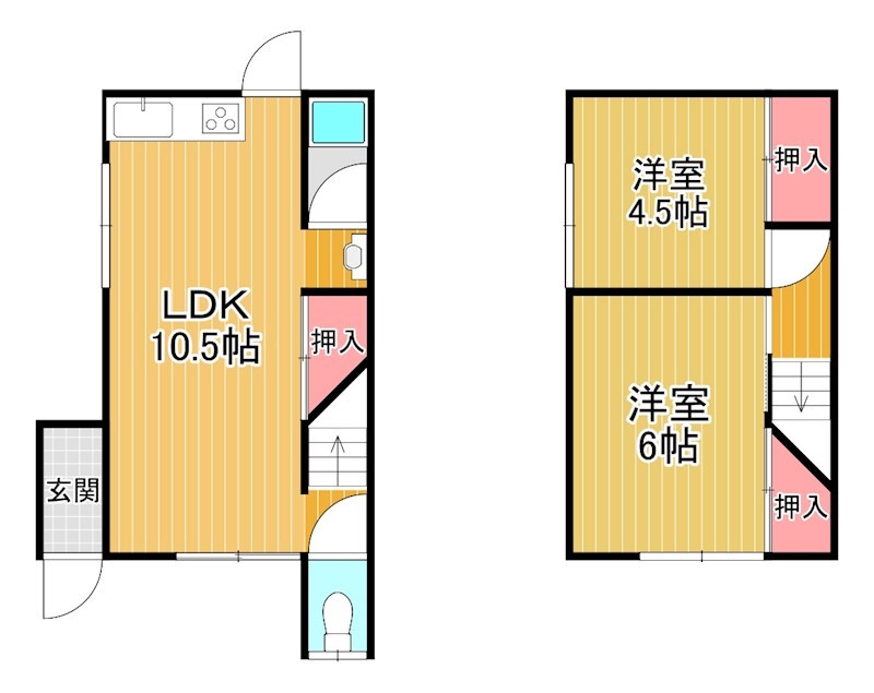 -階の間取り図