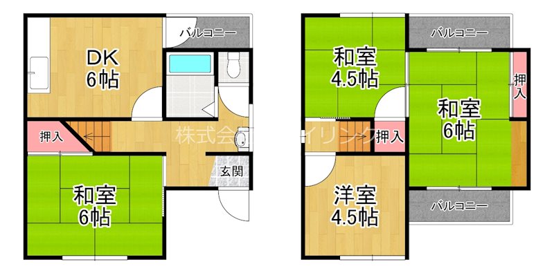 -階の間取り図