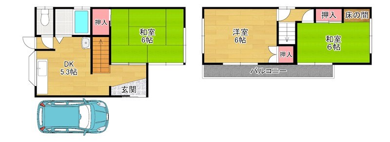 -階の間取り図