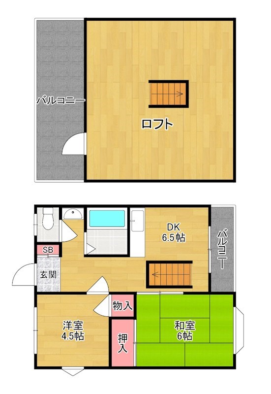 2階の間取り図
