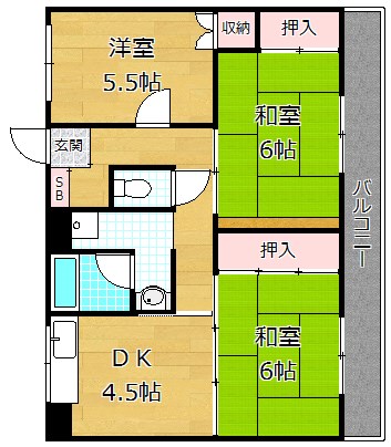 2階の間取り図