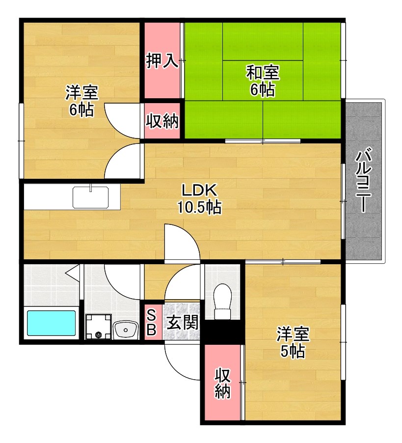 2階の間取り図