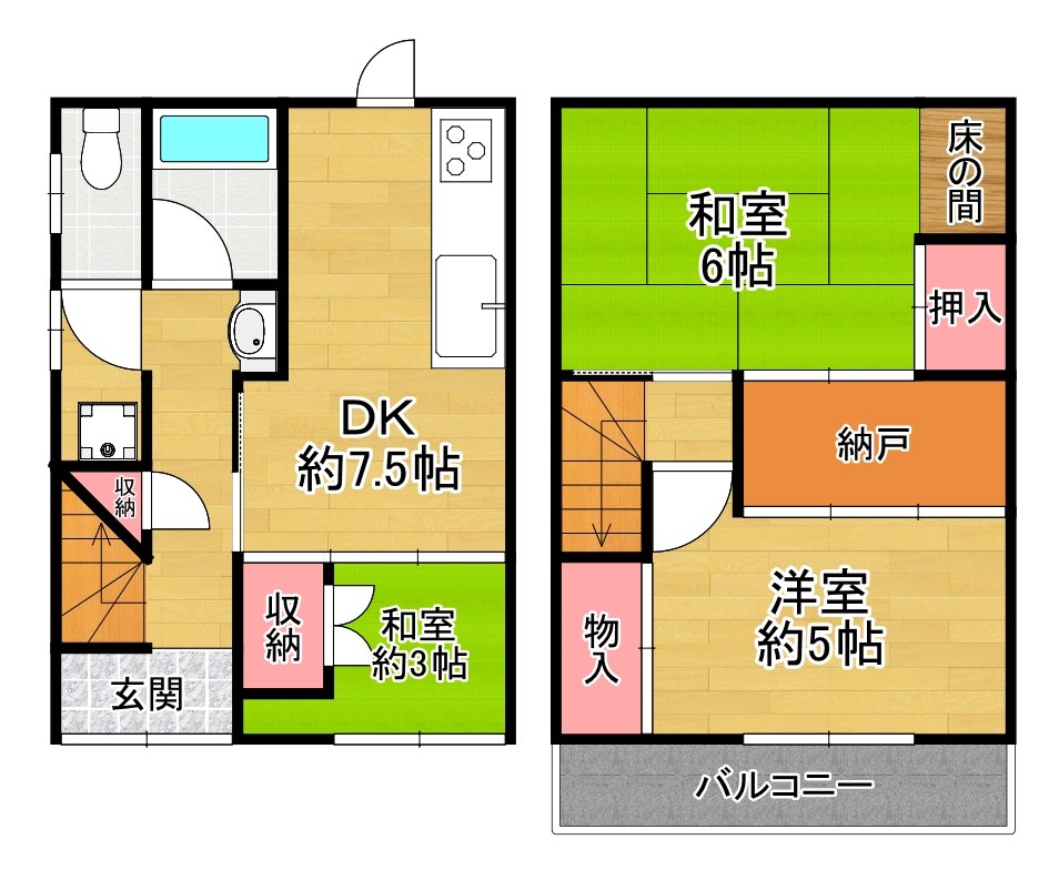 -階の間取り図