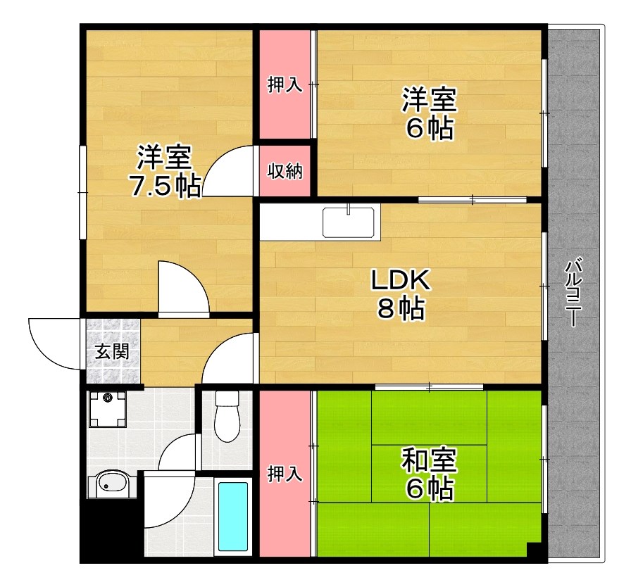 2階の間取り図