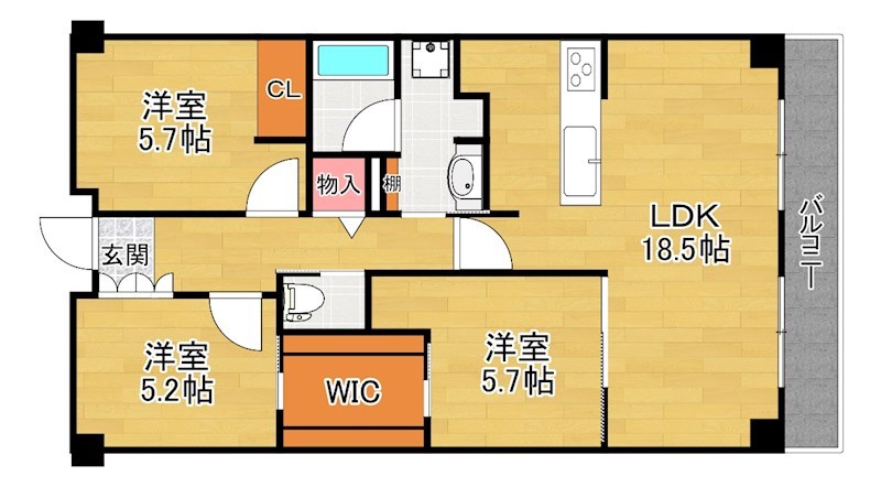 2階の間取り図