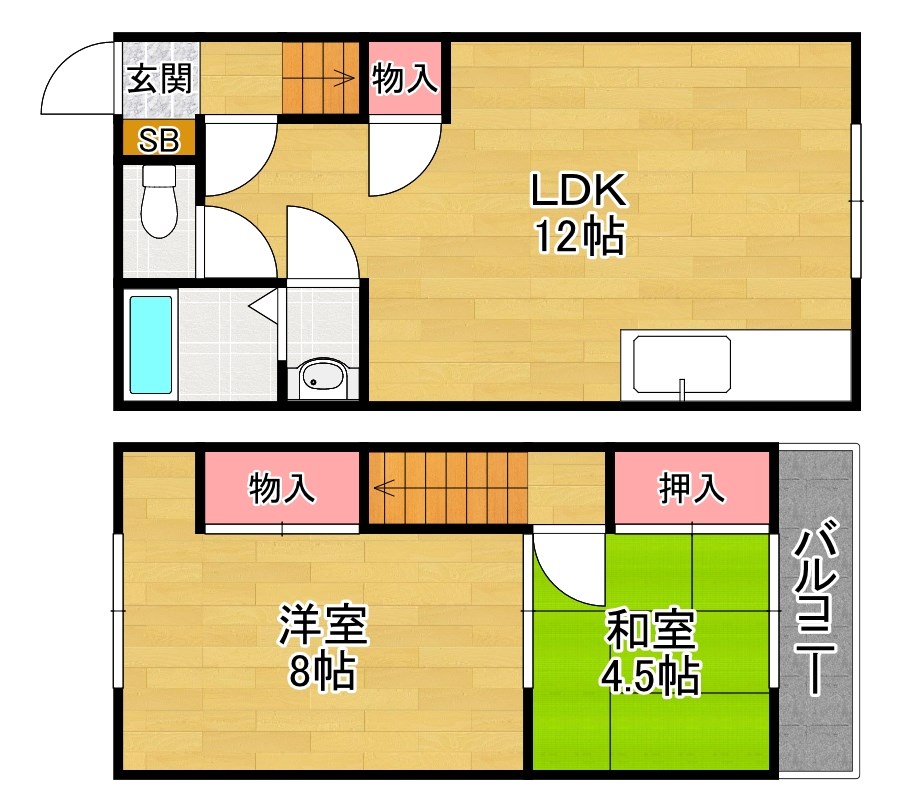 2階の間取り図