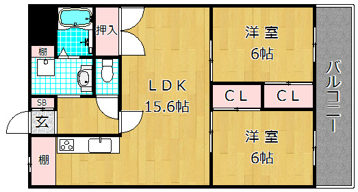 2階の間取り図