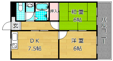 4階の間取り図