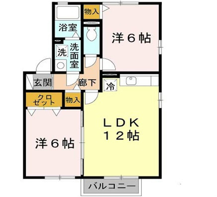 2階の間取り図