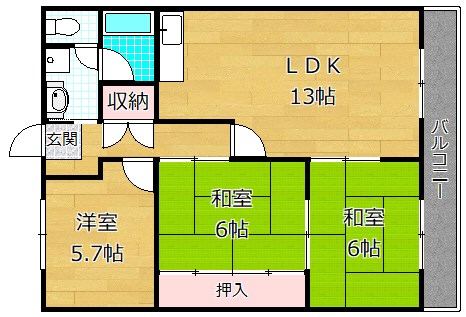 2階の間取り図