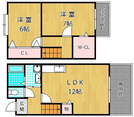 1階の間取り図