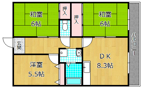 2階の間取り図
