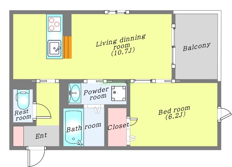 1階の間取り図